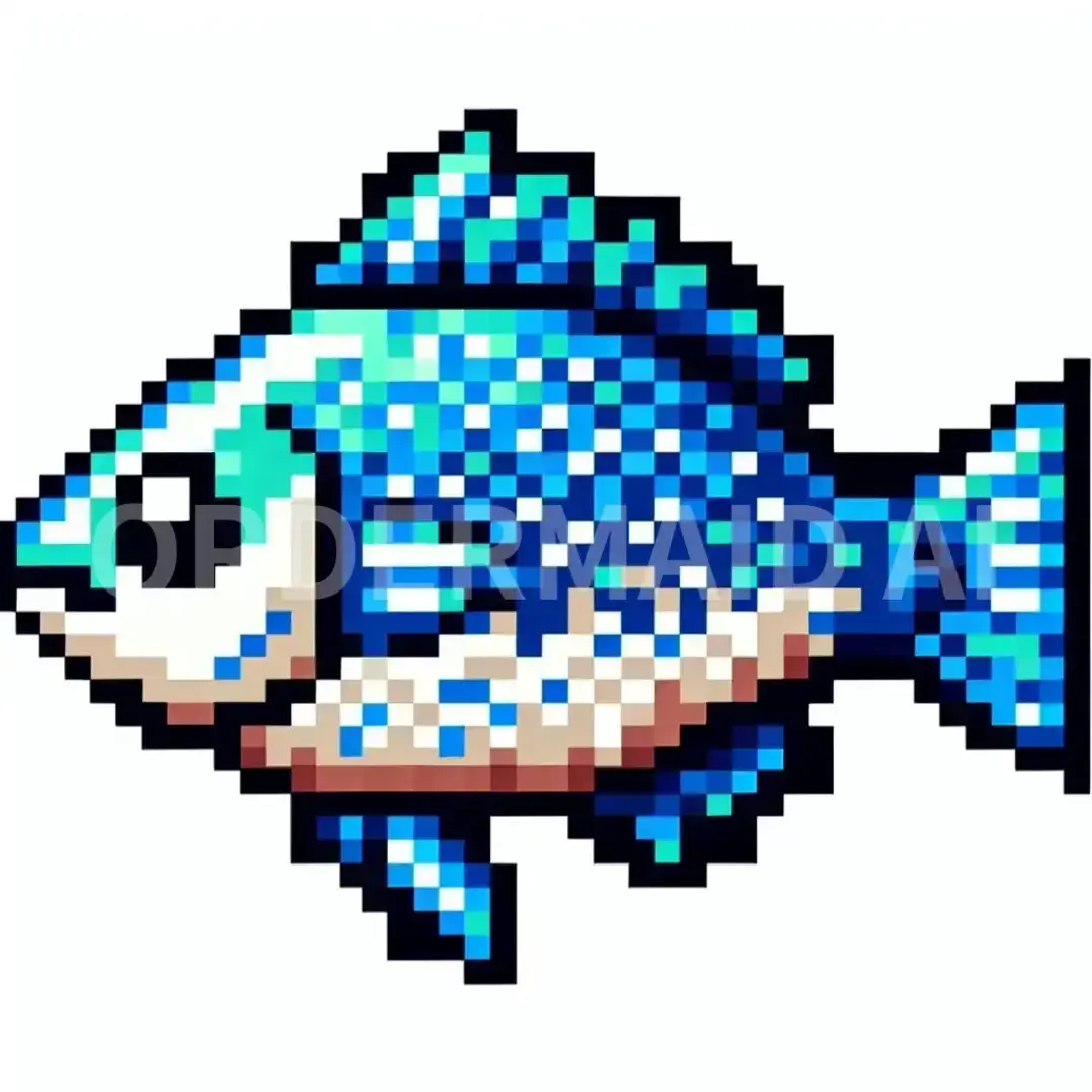 ドット絵メーカー - どんなイラストを生成したい？: 魚のアイコン - AI画像 クラウドワークスAI