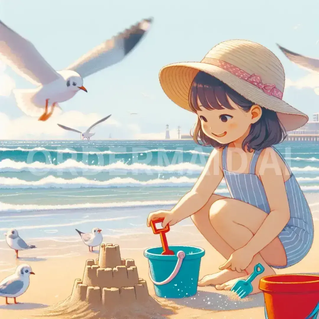 なんでも自由に生成 - 生成したい画像の指示を入力: 幼女水着日本人 - AI画像 クラウドワークスAI