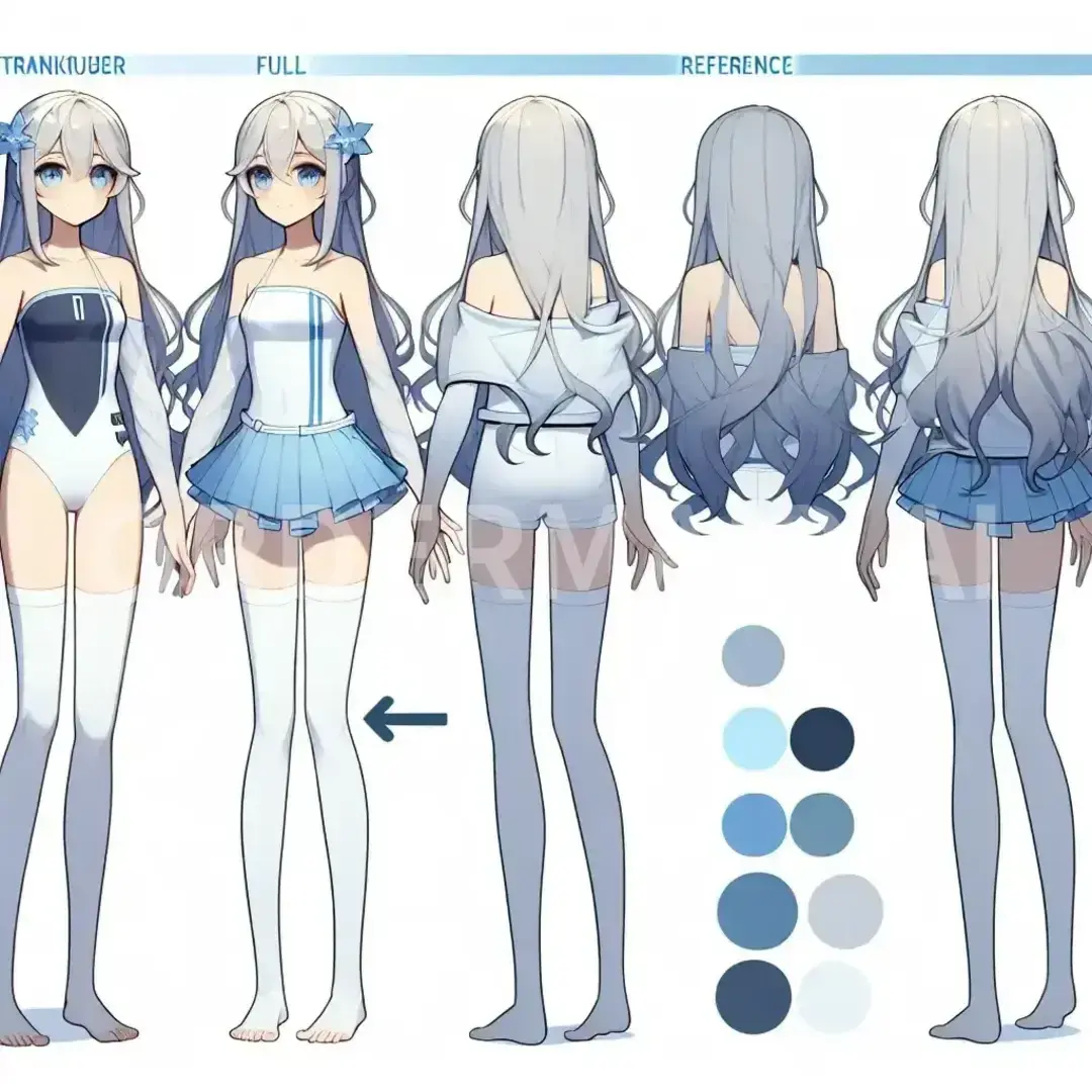 Vtuberの立ち絵メーカー - どんなイラストを生成したい？: 水着女子 - AI画像 クラウドワークスAI