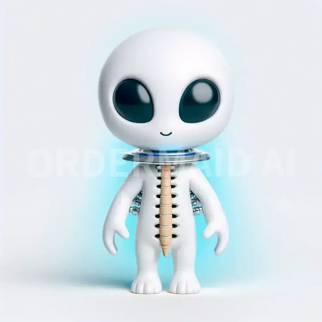 ゆるキャラメーカー - どんなゆるキャラを生成したい？: かわいい宇宙人のような整体師 - AI画像 クラウドワークスAI