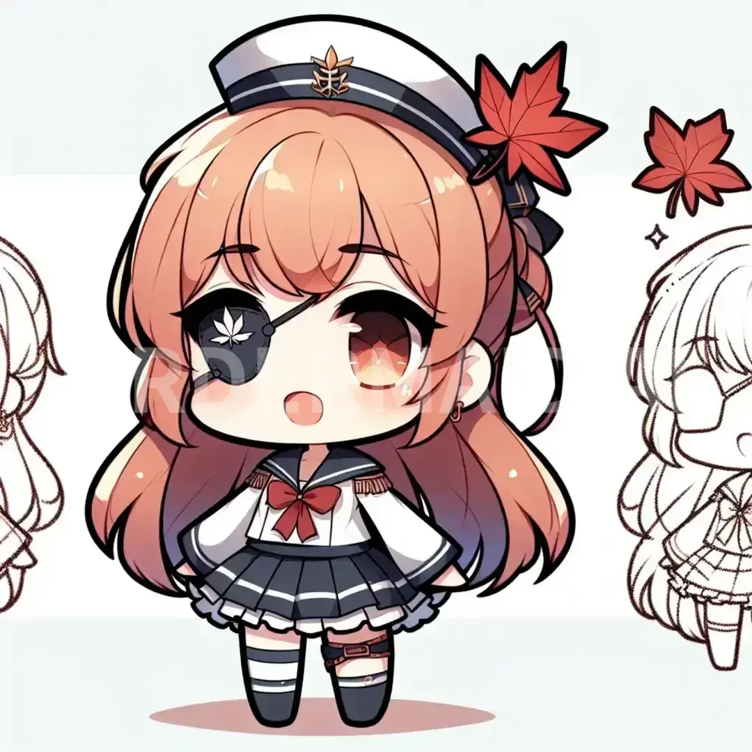 ちびキャラLINEスタンプメーカー - どんなイラストを生成したい？: ホロライブ
天音かなた
宝鐘マリン / 表情を選択してください。: 笑顔 - 幸せや友好的な感情を示す。 - AI画像 クラウドワークスAI