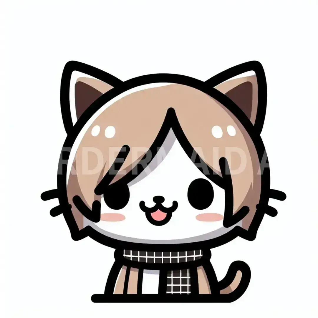 ちびキャラLINEスタンプメーカー - どんなイラストを生成したい？: かっこいいねこ
 / 表情を選択してください。: 笑顔 - 幸せや友好的な感情を示す。 - AI画像 クラウドワークスAI