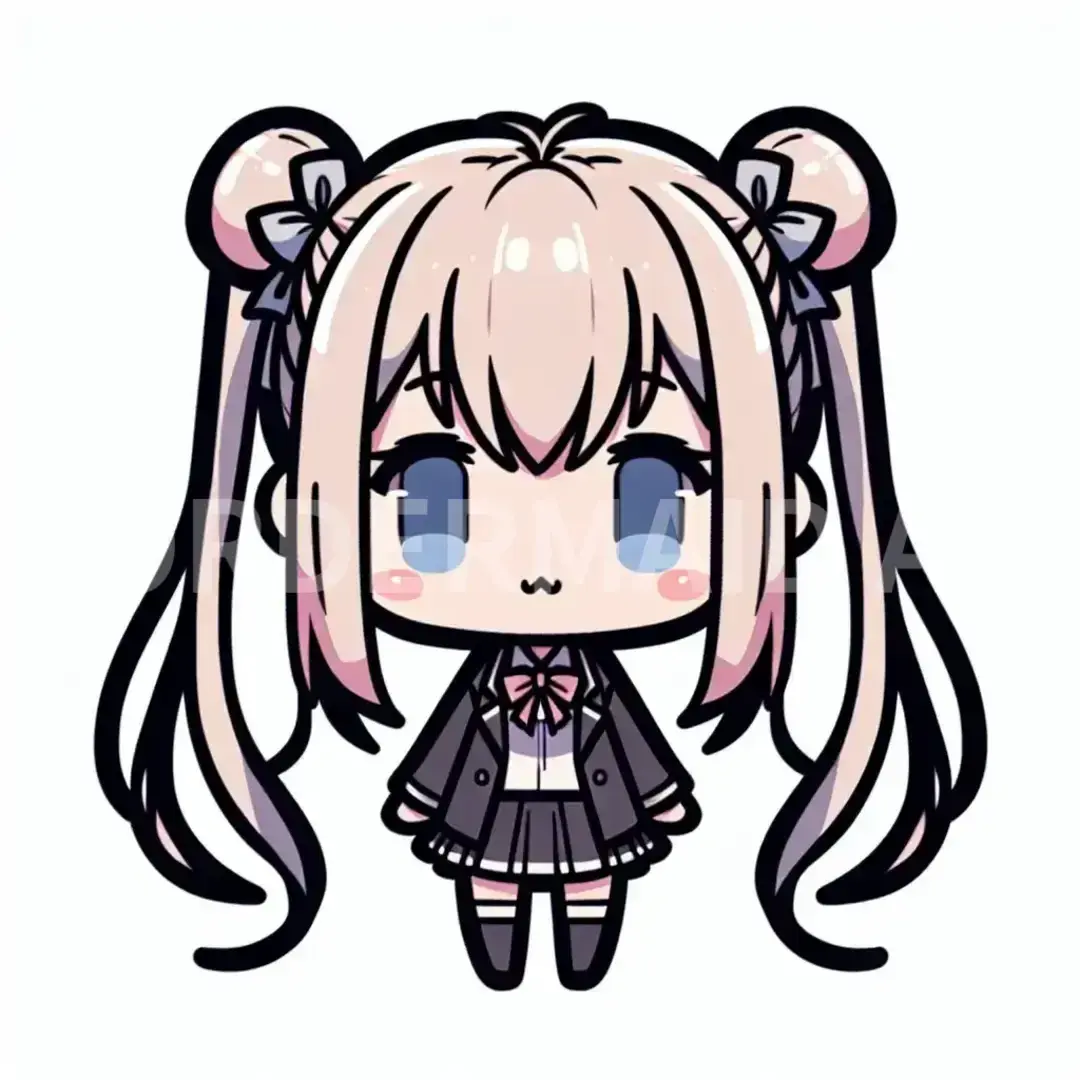 ちびキャラ - どんなちびキャラを生成したい？: ツインテール - AI画像 クラウドワークスAI
