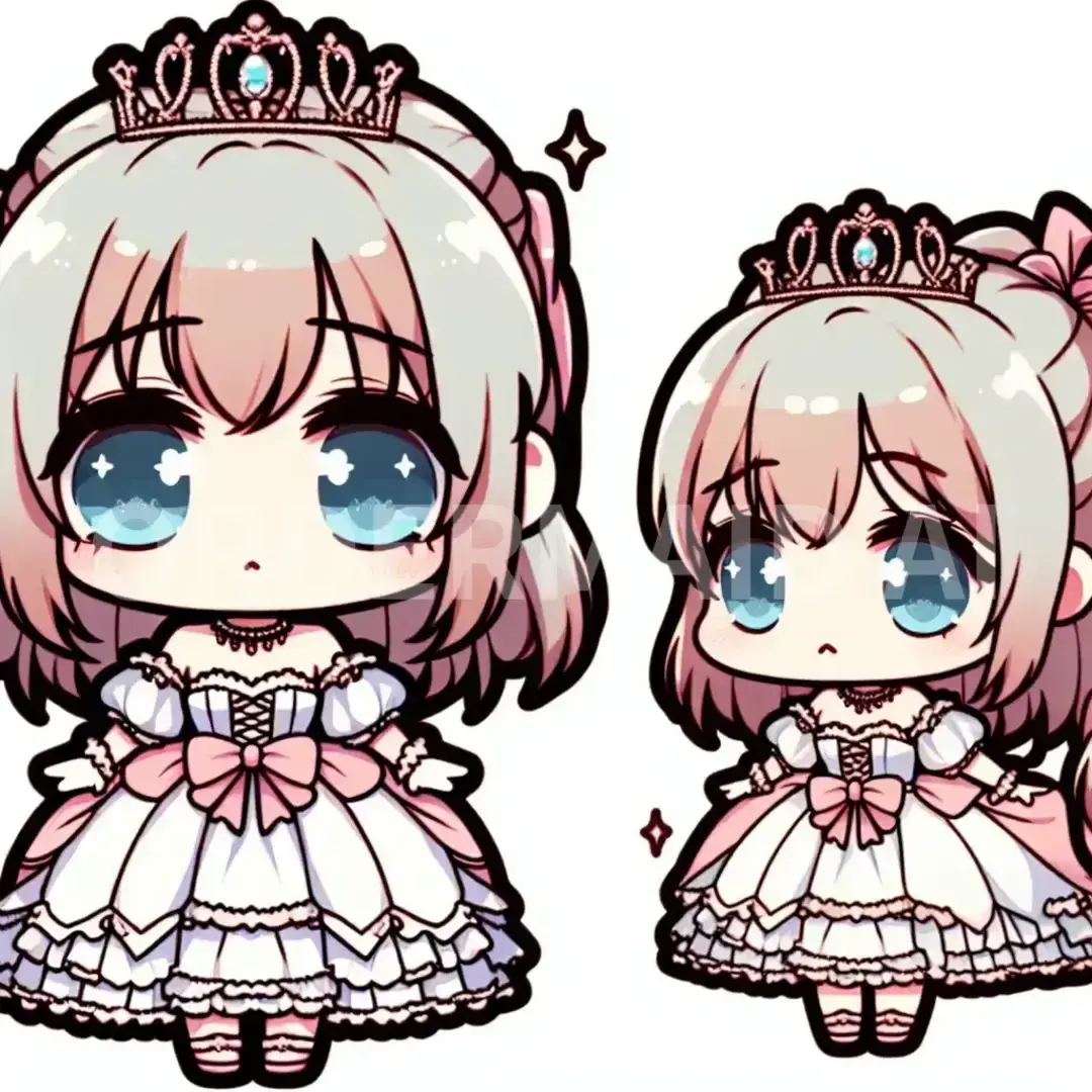 ちびキャラ - どんなちびキャラを生成したい？: うんこ　かわいい　お姫様 - AI画像 クラウドワークスAI