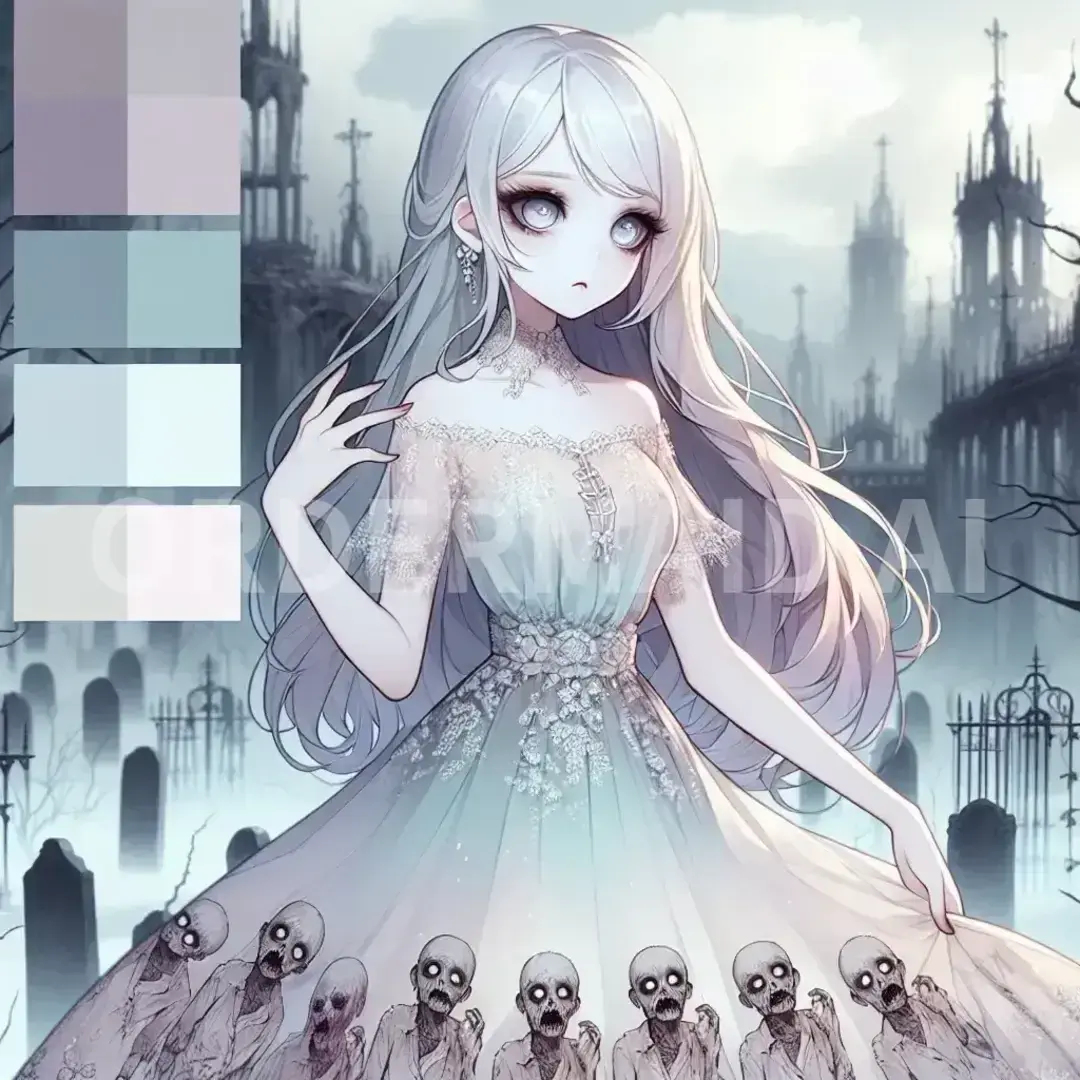 淡くて美しいキャラクターイラスト - どんなイラストを生成したい？: ゾンビ - AI画像 クラウドワークスAI