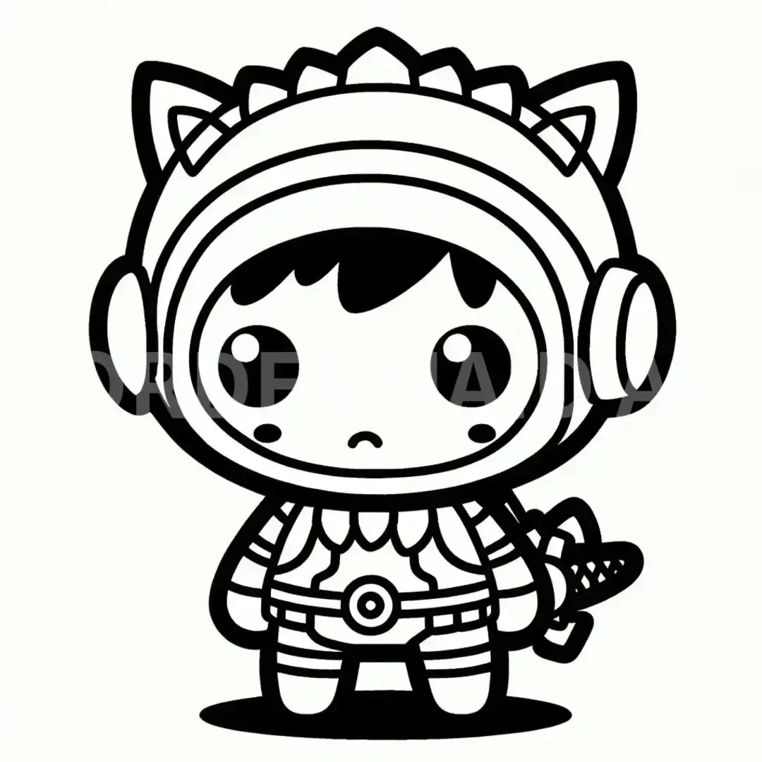 子供用の塗り絵 - どんなイラストを生成したい？: モンスターハンター　ライゼクス - AI画像 クラウドワークスAI