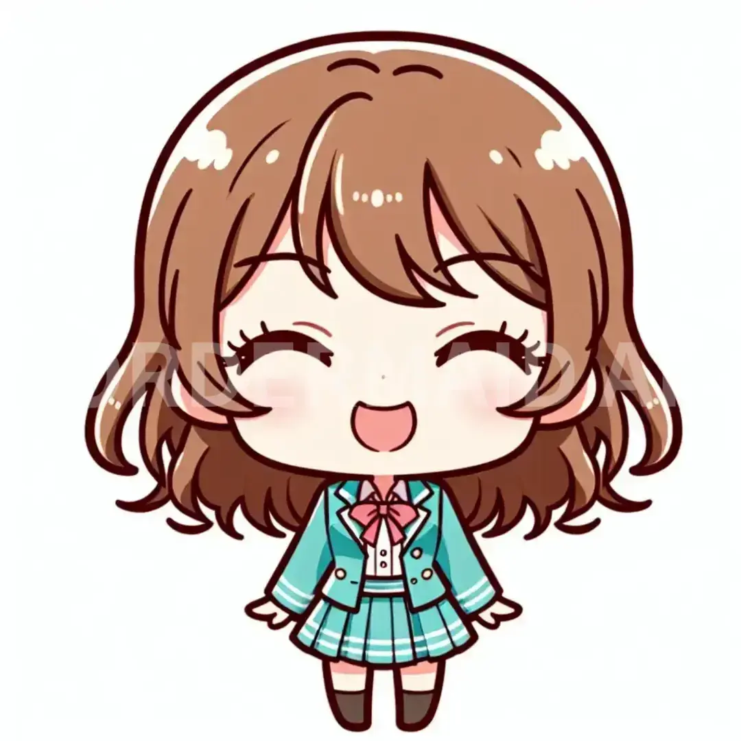 ちびキャラ - どんなちびキャラを生成したい？: アイドル　女性　笑顔 - AI画像 クラウドワークスAI