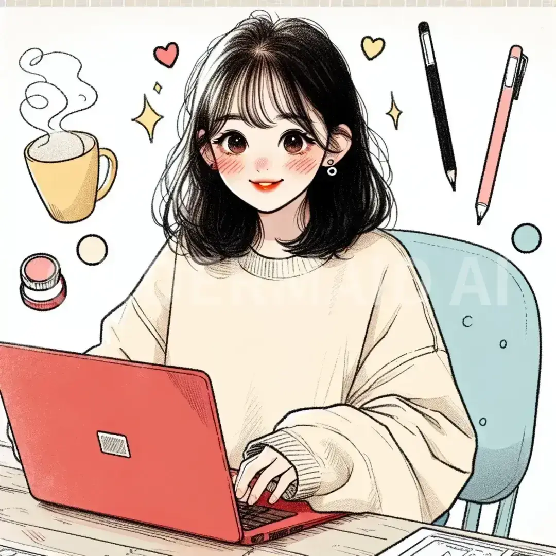 ゆるかわスケッチイラスト - どんなイラストを生成したい？: かわいい女の子 - AI画像 クラウドワークスAI