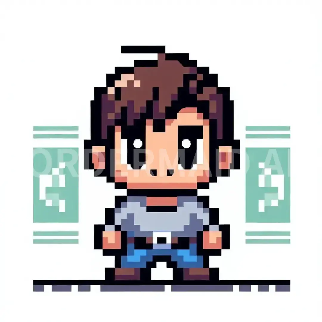 ちびキャラ（ドット絵） - どんなちびキャラを生成したい？: マリオ風のキャラ - AI画像 クラウドワークスAI